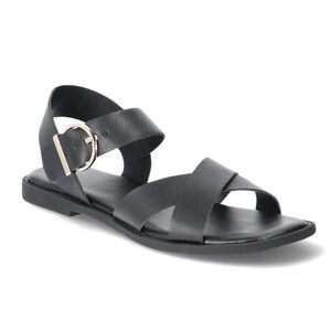 Time and Tru Black Criss Cross Sandals